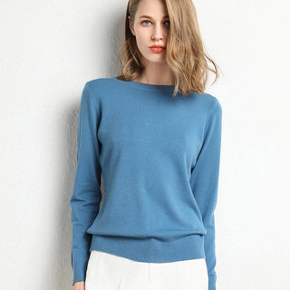 Classic Cashmere Round Neck Sweater | Emilia