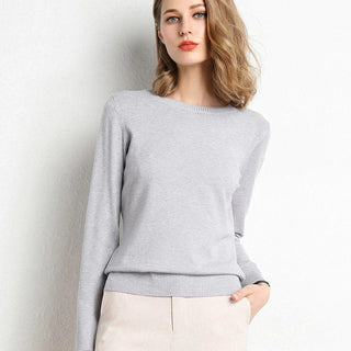 Classic Cashmere Round Neck Sweater | Emilia