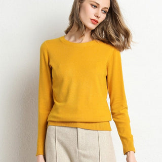 Classic Cashmere Round Neck Sweater | Emilia