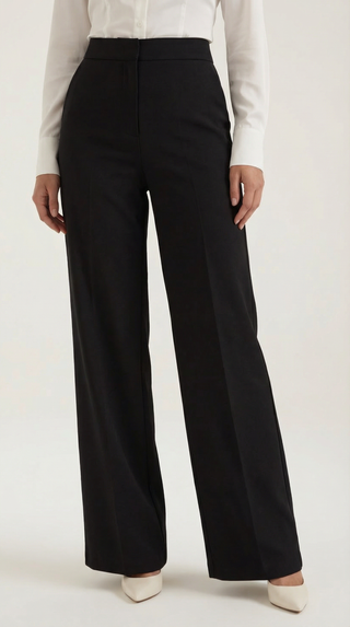 Wide-Leg Tailored Trousers – Refined High-Rise Silhouette | Hazel