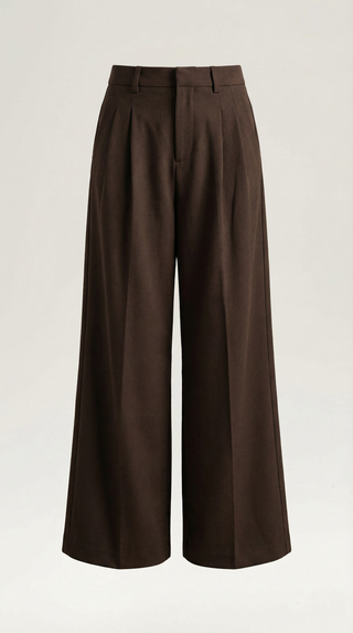 Wide-Leg Tailored Trousers – Refined High-Rise Silhouette | Hazel