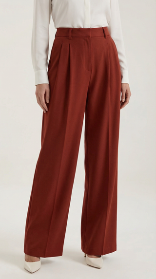 Wide-Leg Tailored Trousers – Refined High-Rise Silhouette | Hazel