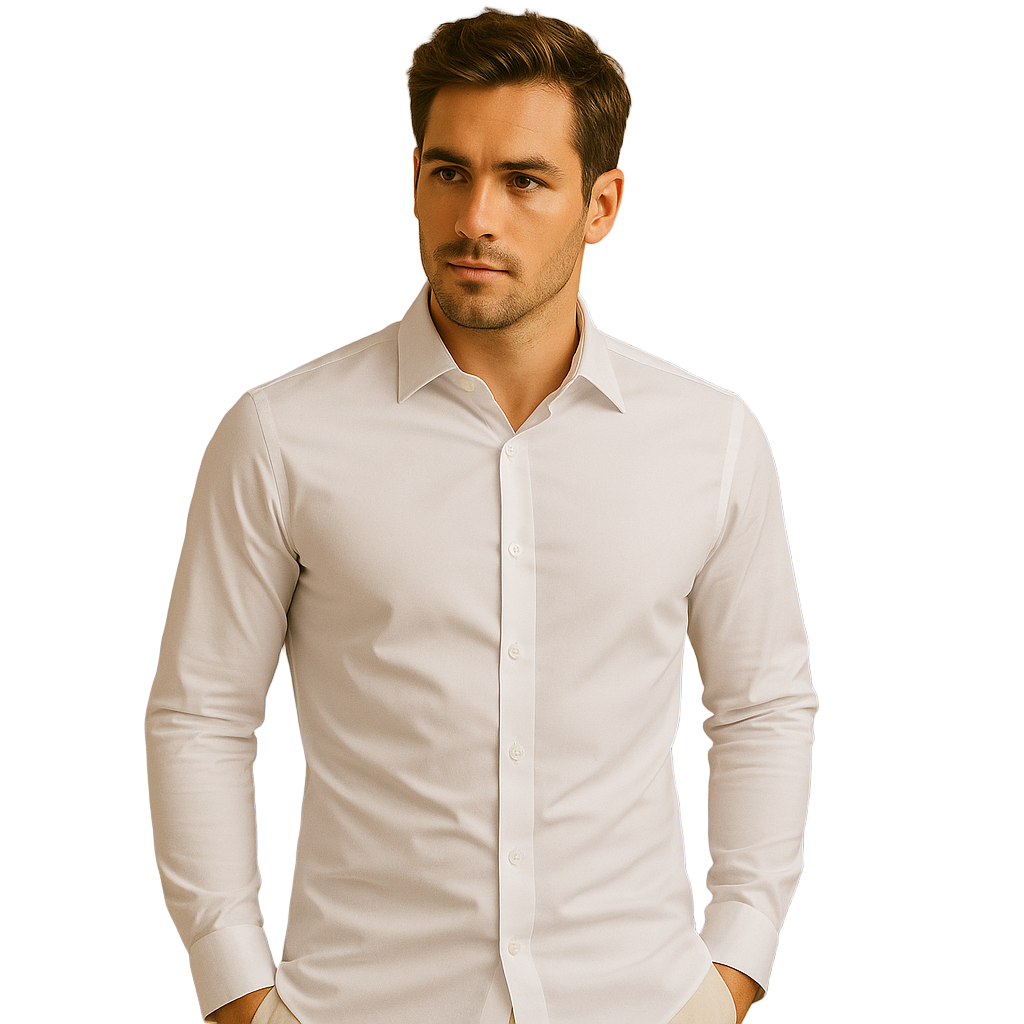 Men's Slim Fit Cotton Shirt | Breathable Tailored Office Wear | Nathan