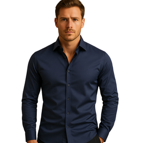 Men's Slim Fit Stretch Shirt | Flexible Office & Casual Shirt | Mason