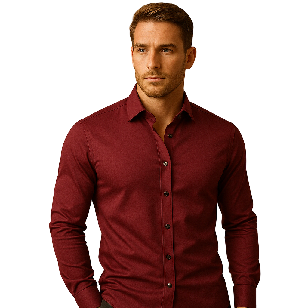 Men's Slim Fit Stretch Shirt | Flexible Office & Casual Shirt | Mason