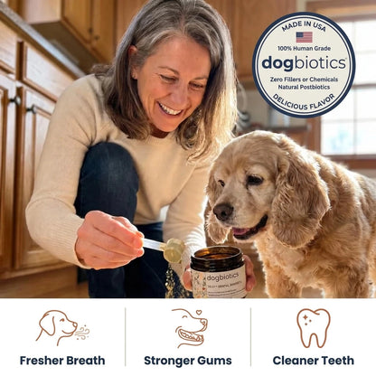 The Clinically Proven, Human-Grade Daily Dogbiotic™ That Reaches What Chews Can’t.